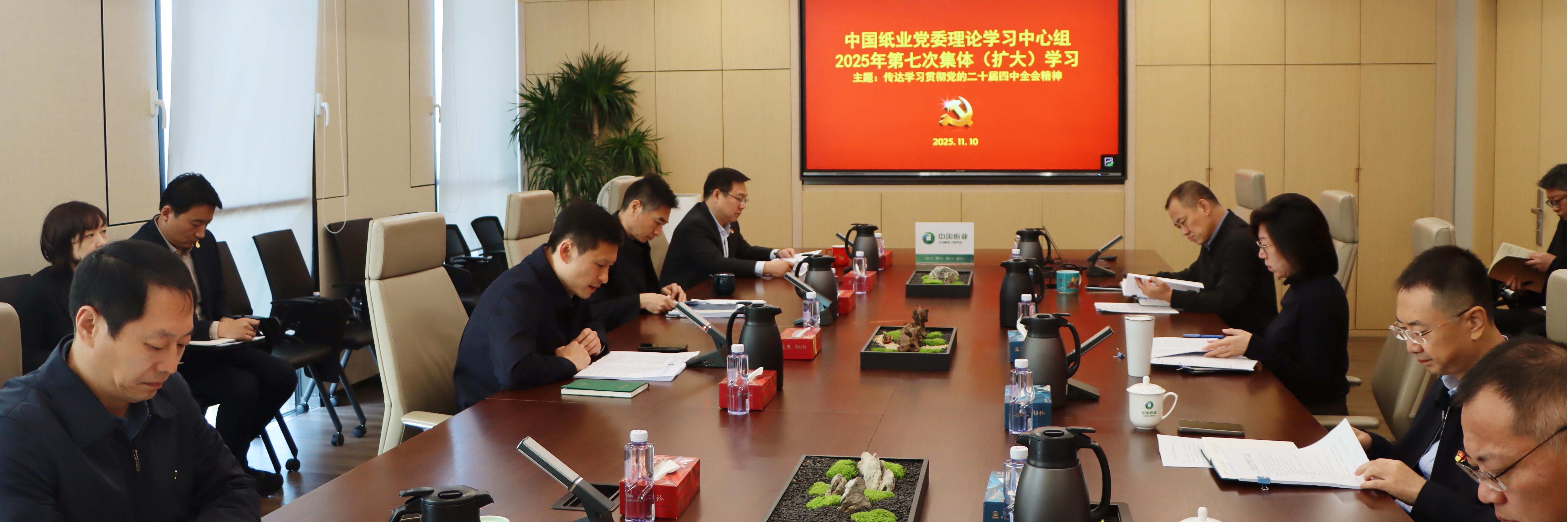 中国纸业党委深入传达学习贯彻党的二十届四中全会精神